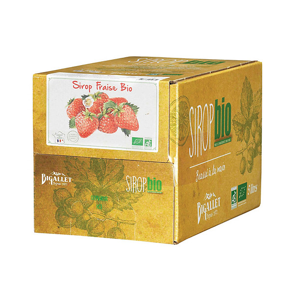 Sirop de fraise bio Bigallet, BiB de 5 L