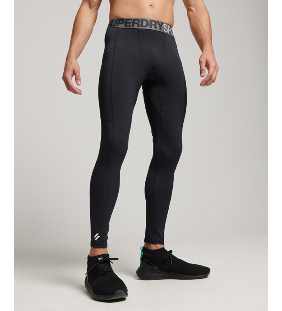 Calça legging preta Superdry Core Fitting