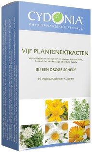 Cydonia Phytopharmaceuticals Cydonia Vijf Plantenextracten Vaginaalzetpillen 10TB