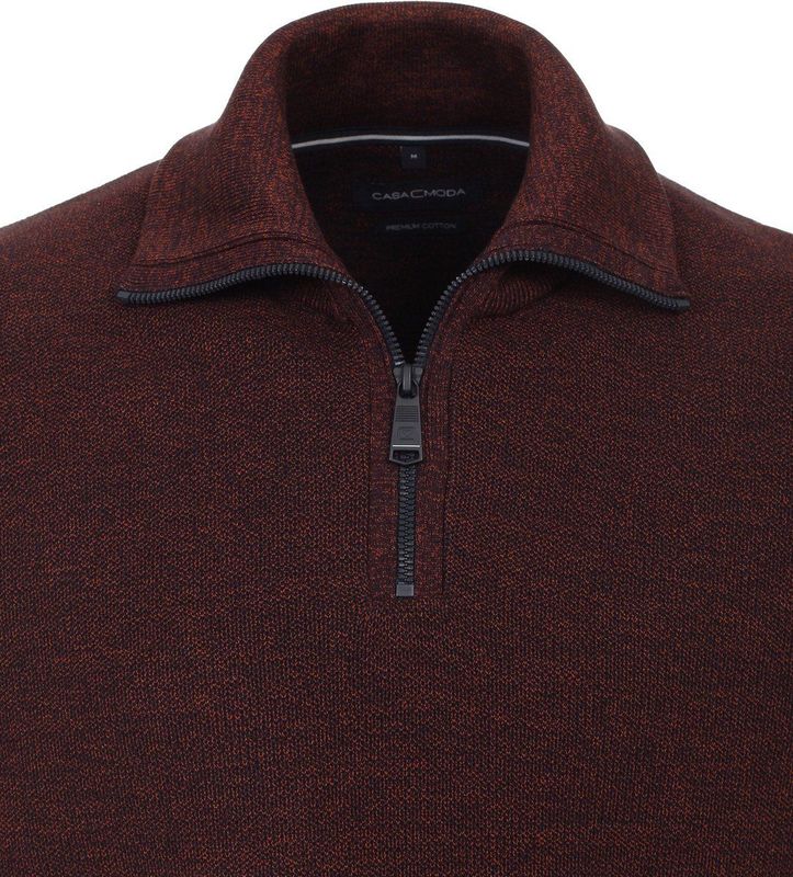 Casa Moda - Zip Trui Bordeaux - Heren - Regular-fit
