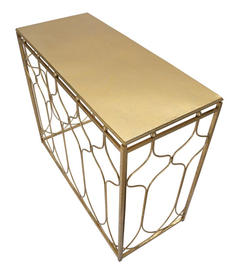 Mauro Ferretti Arab console in goud metaal met gouden blad
