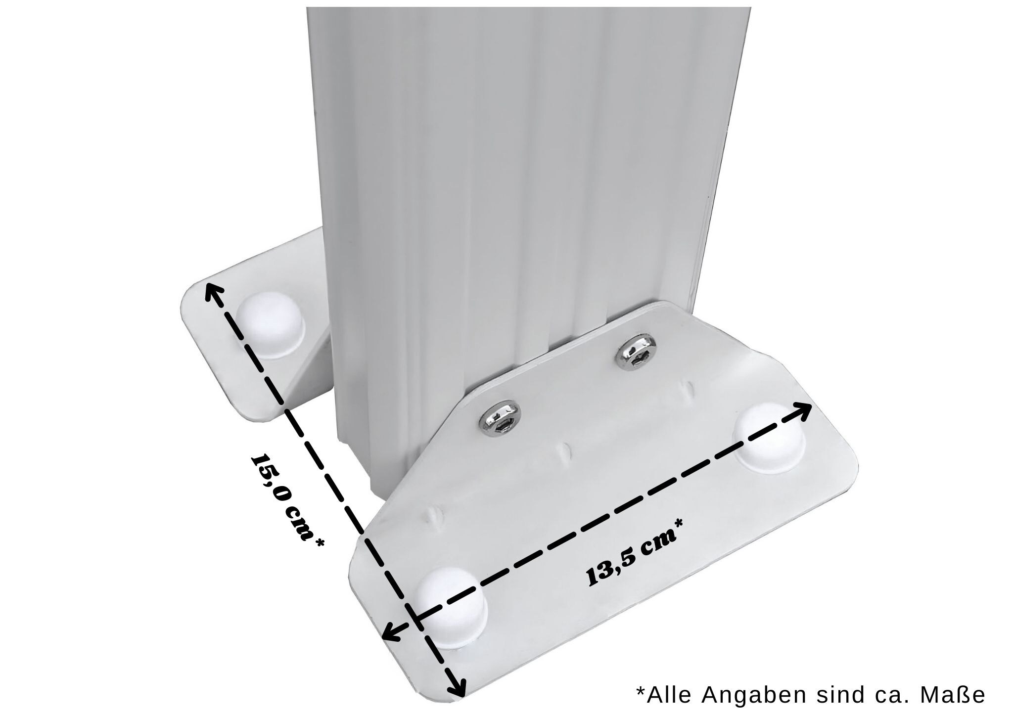 Terrassenüberdachung Aluminium 312 cm als Bausatz Sichtschienen und Hohlkammerplatten Grau
