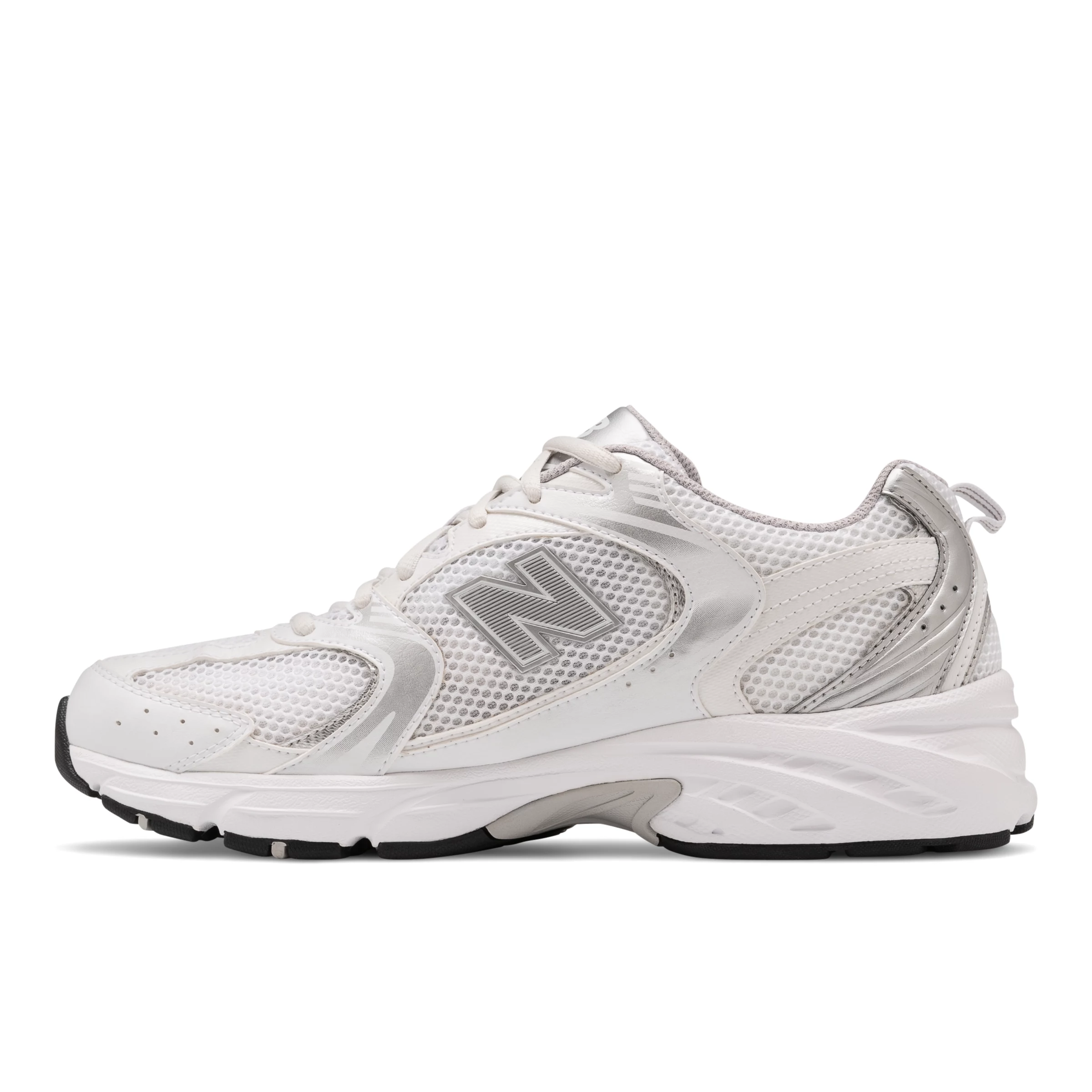 530 Nb white con silver metallic