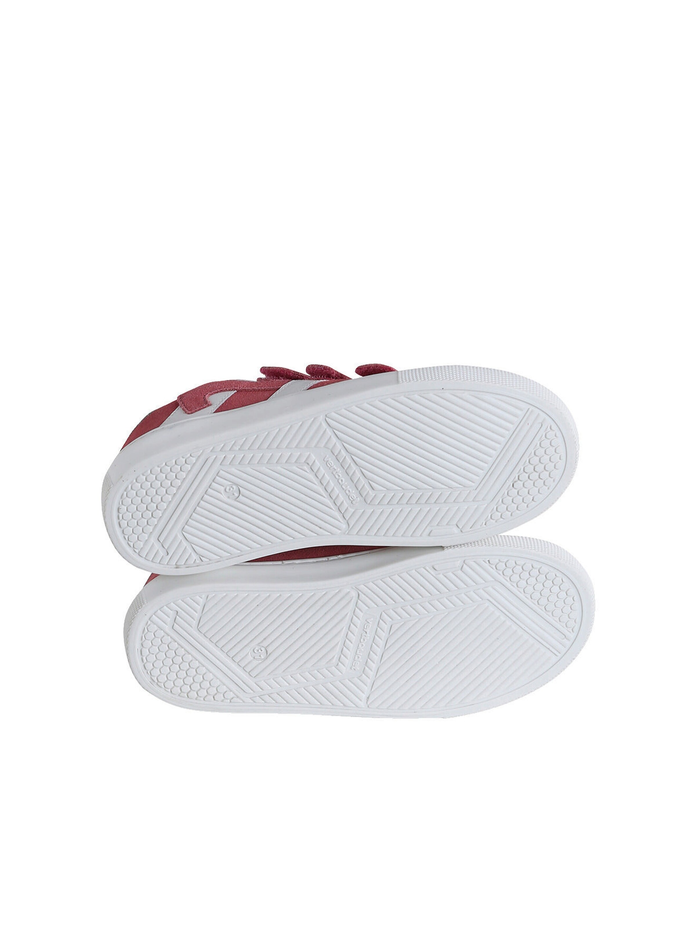 Vertbaudet Kinder Ledersneakers mit Klettverschluss himbeer