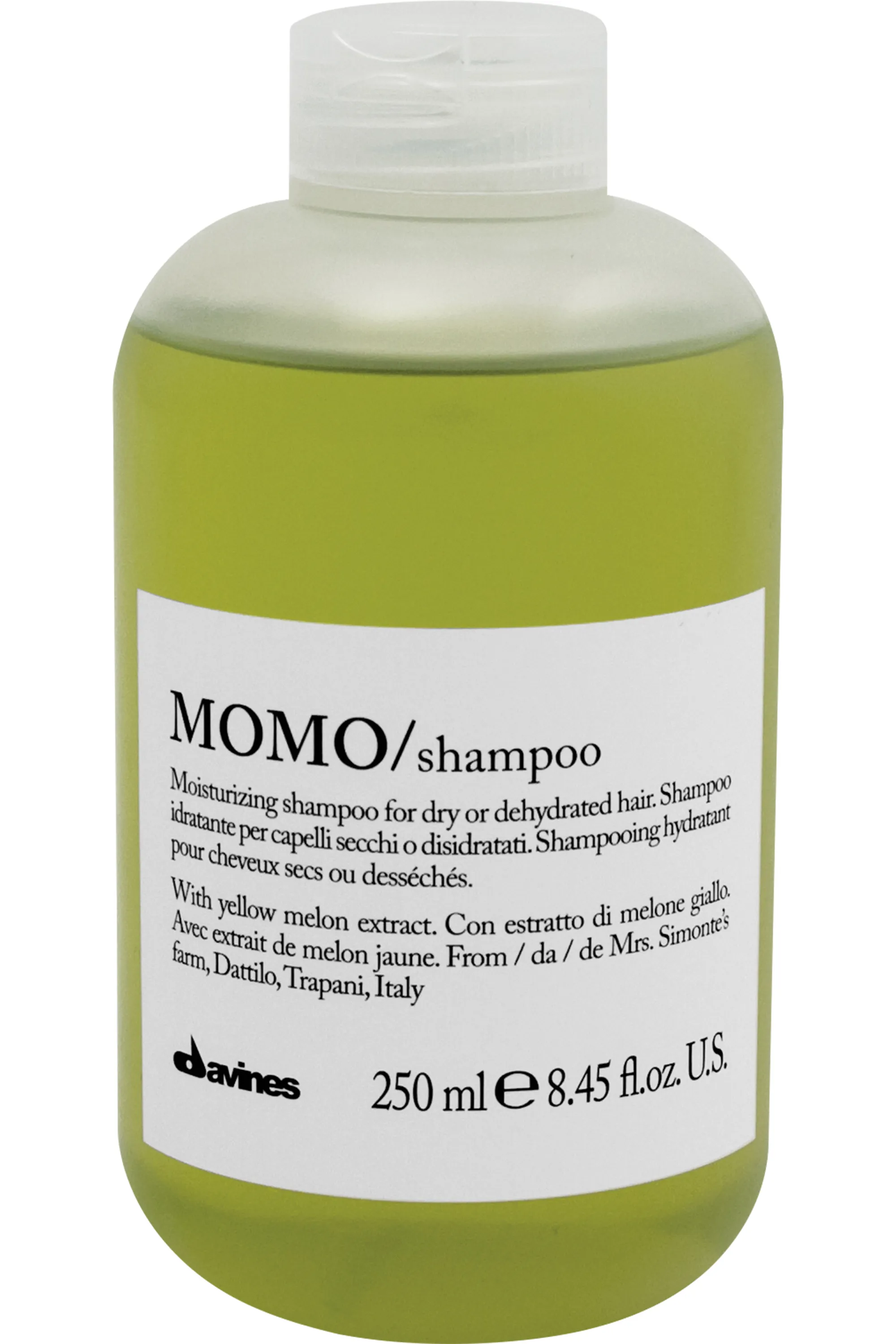 Davines Shampoing hydratant pour cheveux secs Momo-250 ml
