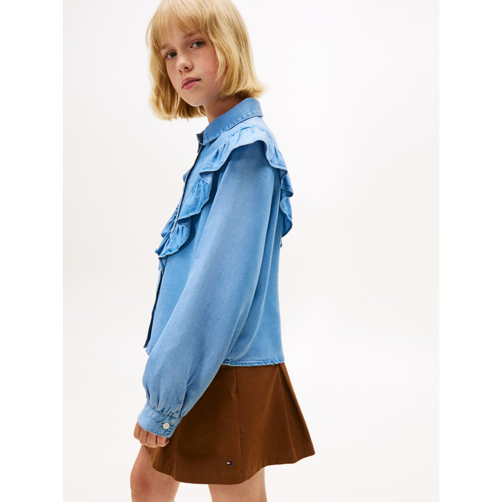 Køb Tommy Hilfiger Denim Ruffle Bluse L/S