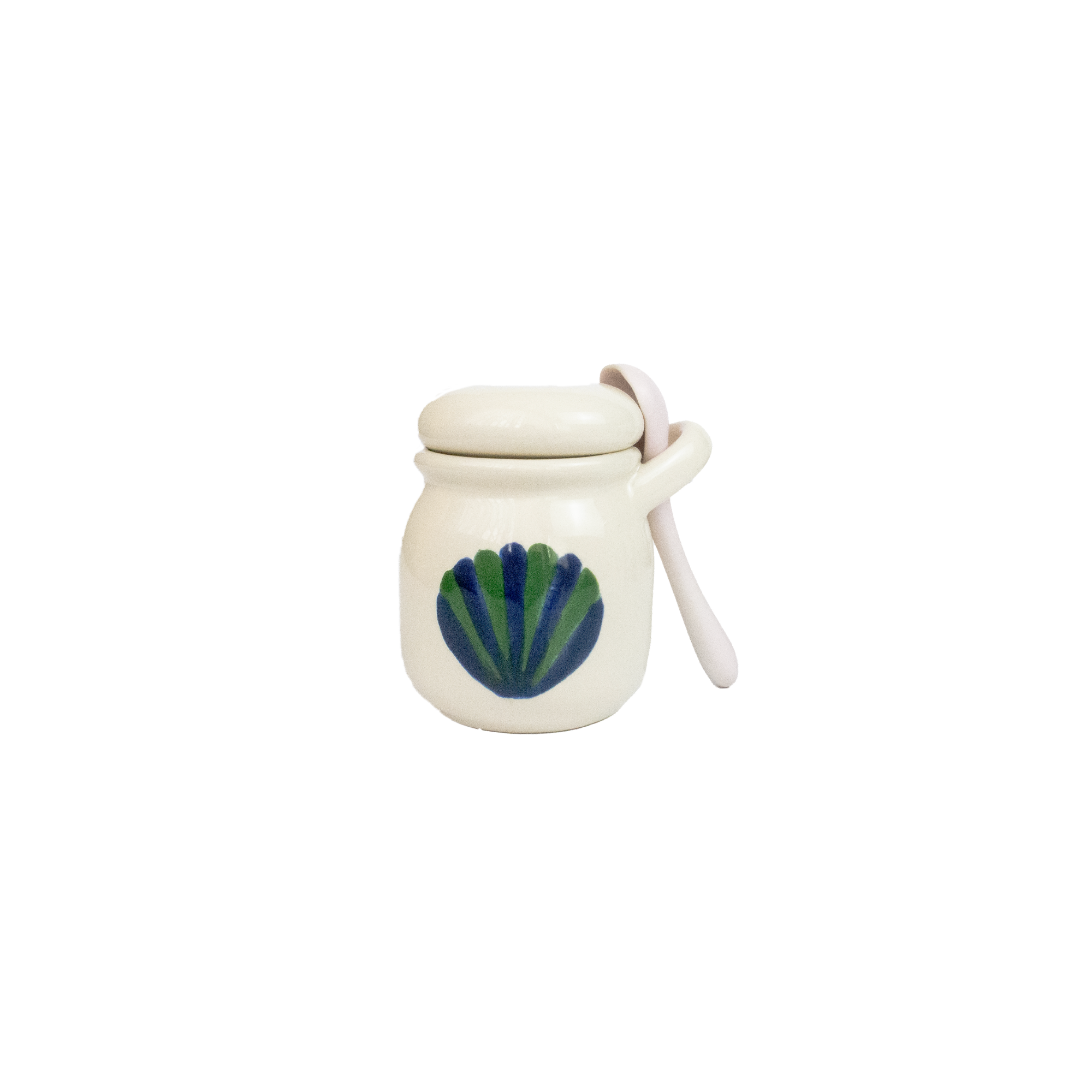 Pot et cuillère en céramique « Caracoles VP- AC » (lot de 2)