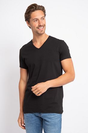 Alan Red V-Hals Dean T-Shirt (2Pack) Zwart 6661/2P/99 Dean T-shirt Black