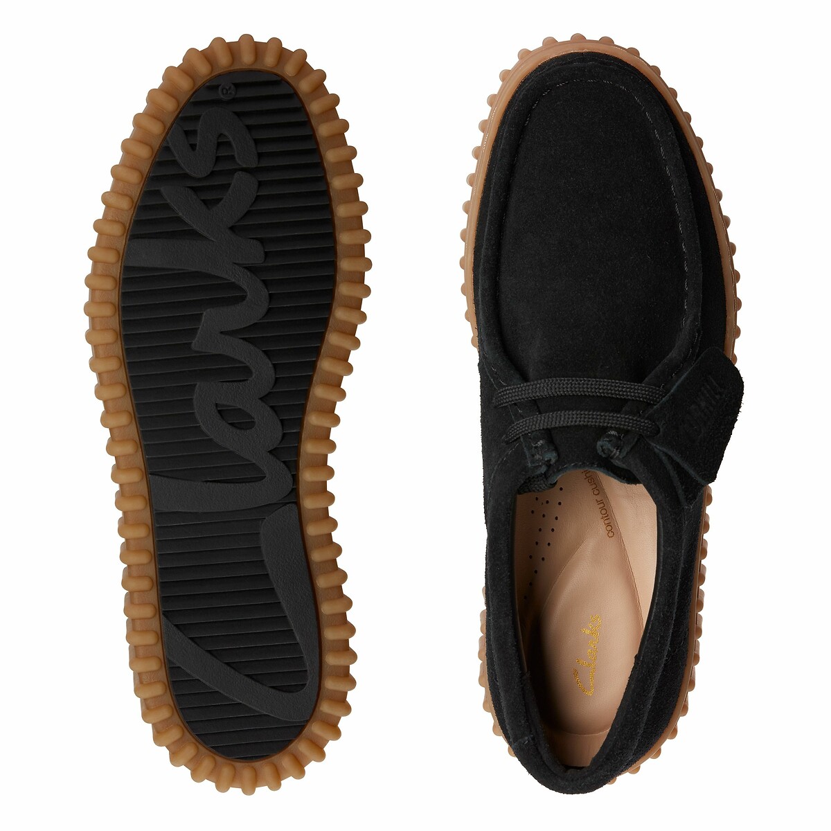 CLARKS<br>Derbies em couro camurça Torhill