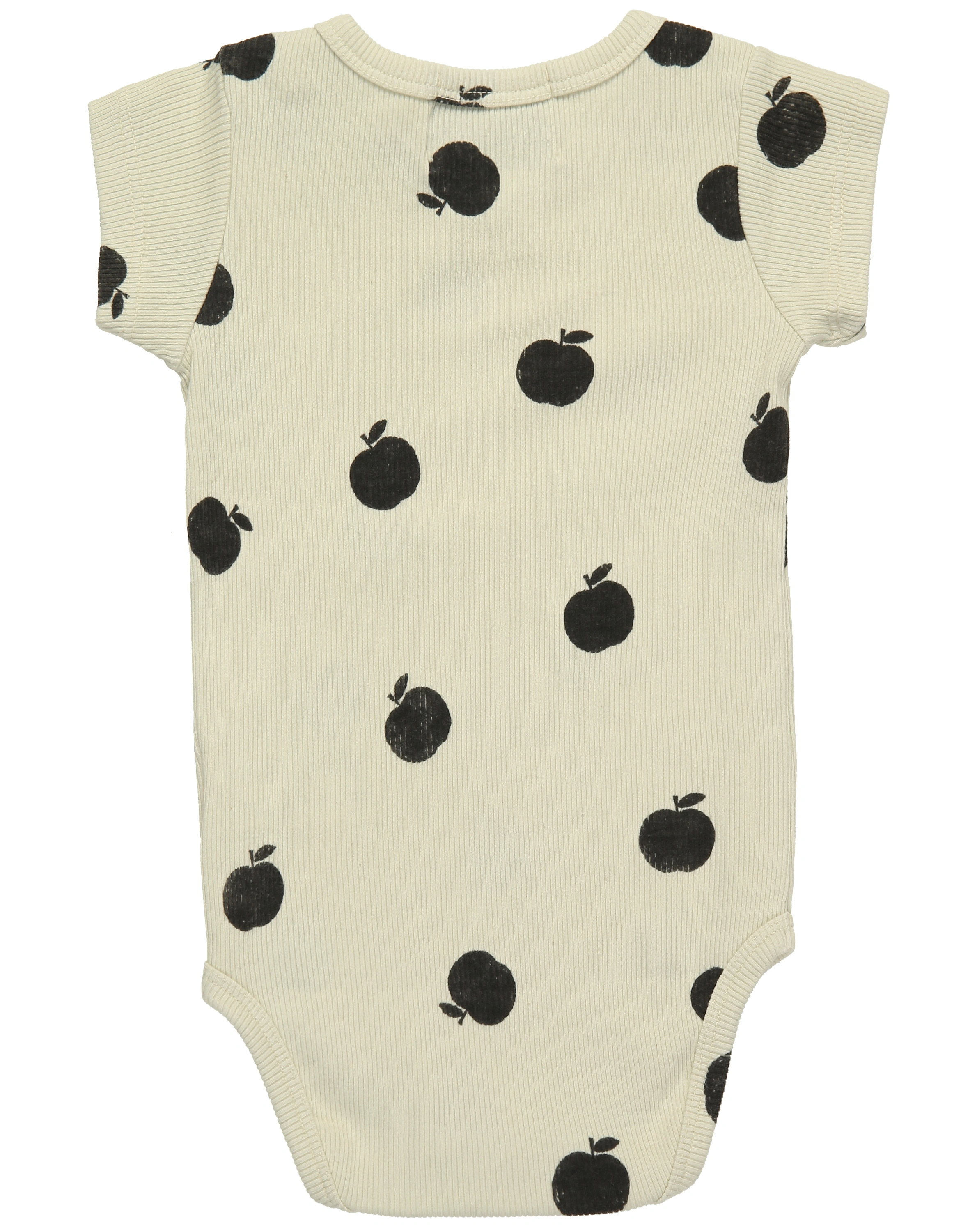 Kurzarmbody BABY - ÄPFEL in bone white