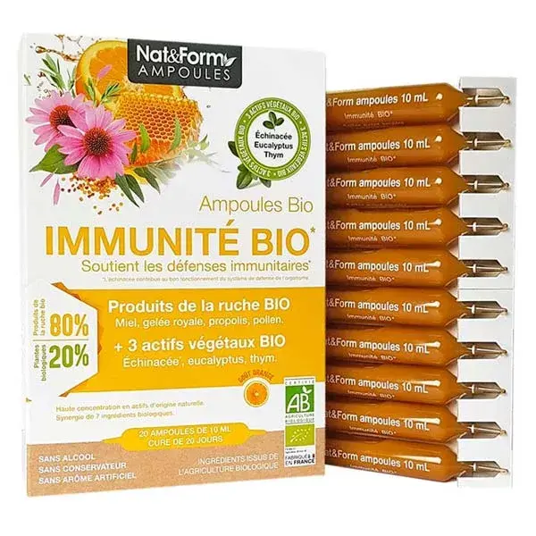 Nat & Form Ampoules Complexe Immunité Bio 20 ampoules