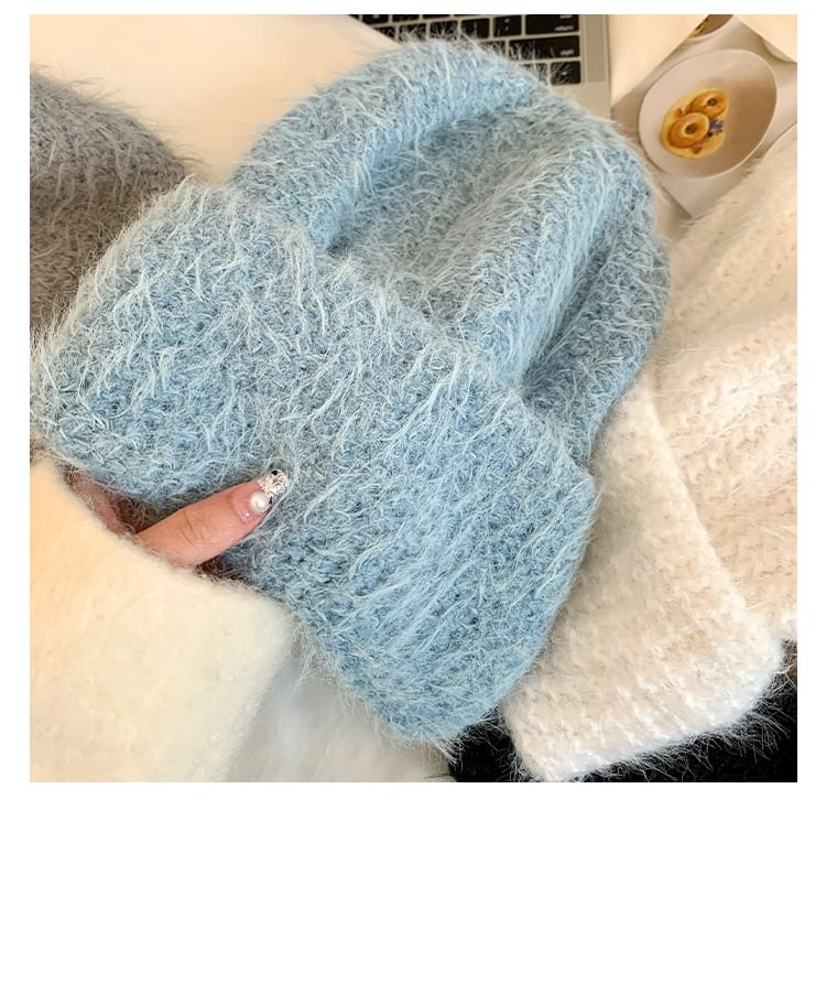 FROME - Effen gebreide slouchy muts
