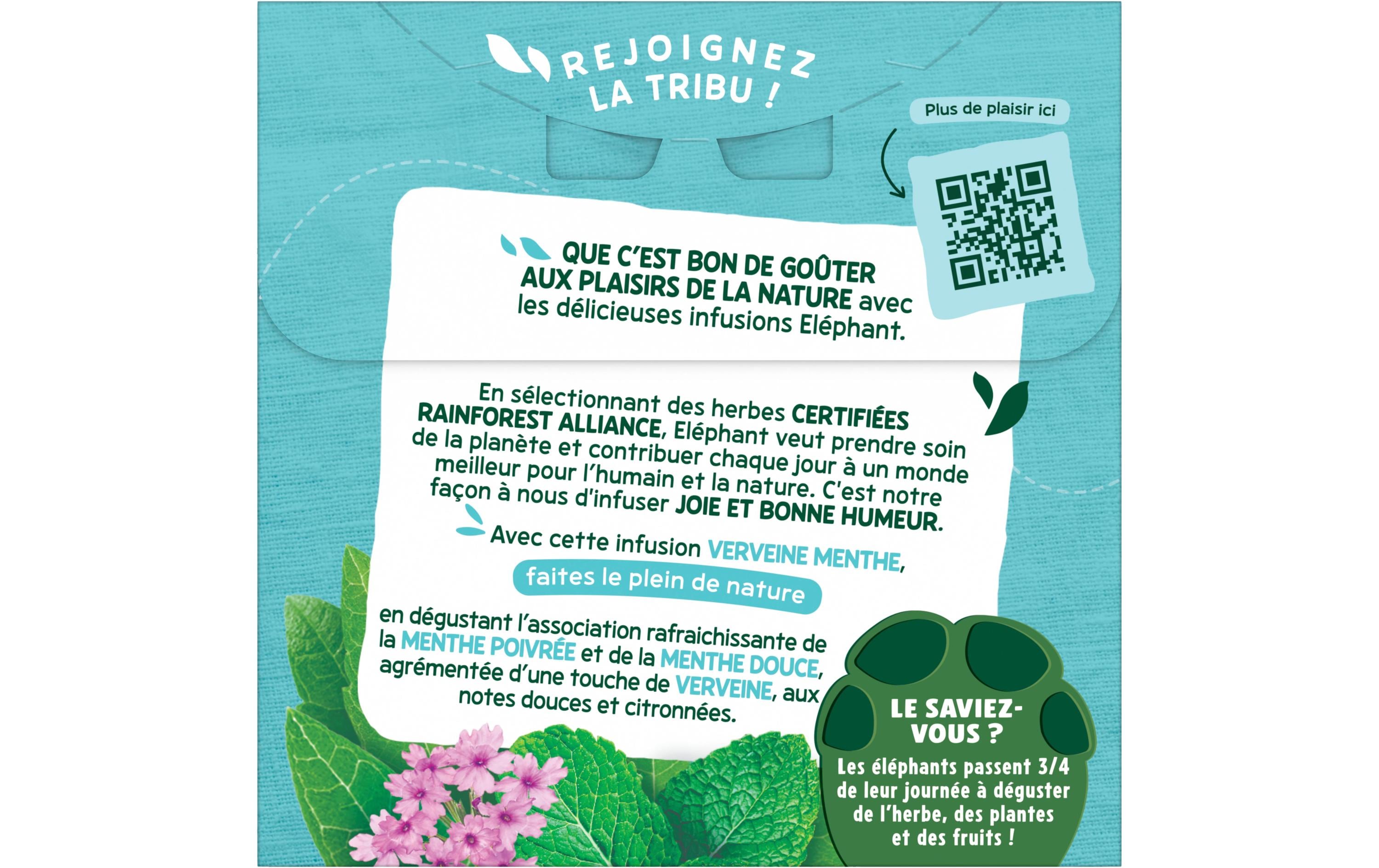 Teebeutel Menthe Poivrée, Mente Douce, Verveine 20 StückTee mit Pfefferminze, Süssminze und Eisenkraut