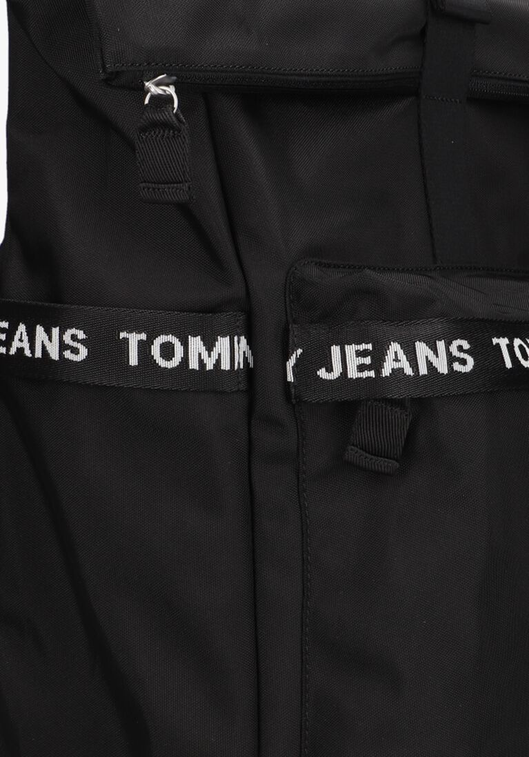 TOMMY JEANS zwarte tommy jeans rugtas tjm essential rolltop backpack