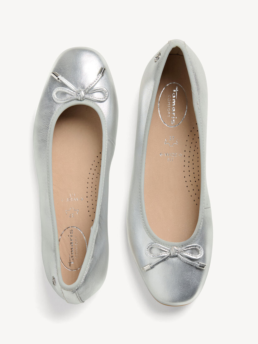 Leren Ballerina - metallic
