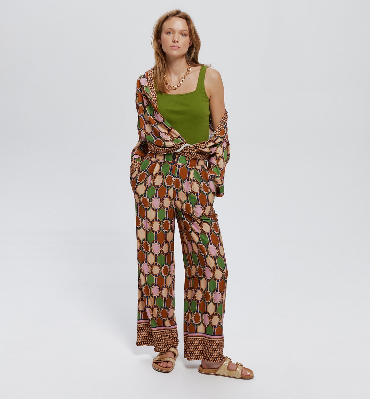Débardeur en jersey Femme - Vert olive