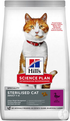 Hill's Science Plan Sterilised Cat Aliment Pour Chat Adulte Stérilisé Au Canard 3kg