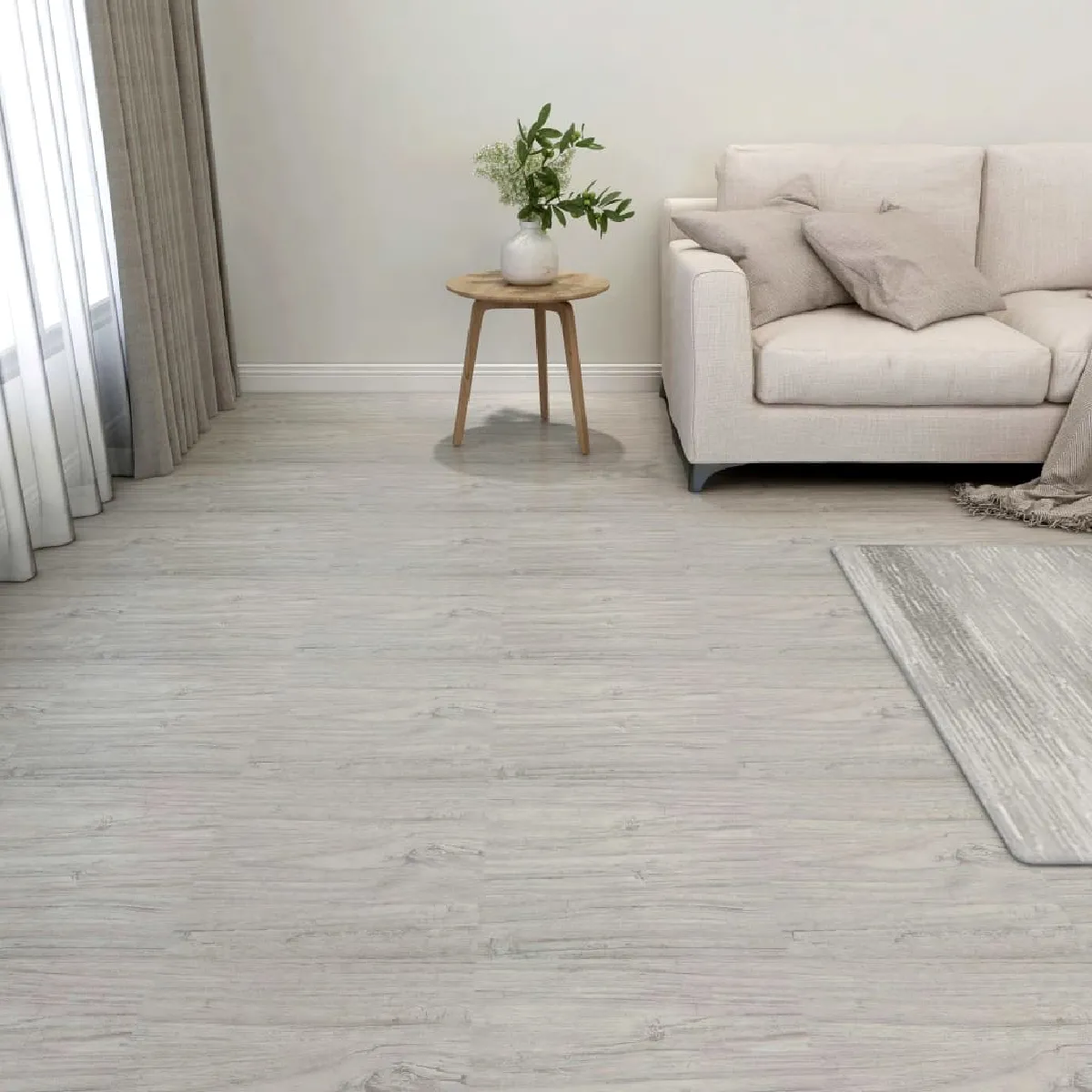 vidaXL Dalles de plancher autoadhésives - Gris clair