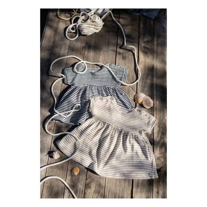 1+ in the family Robe Courte Rayée en Lin Teresa | Bleu marine