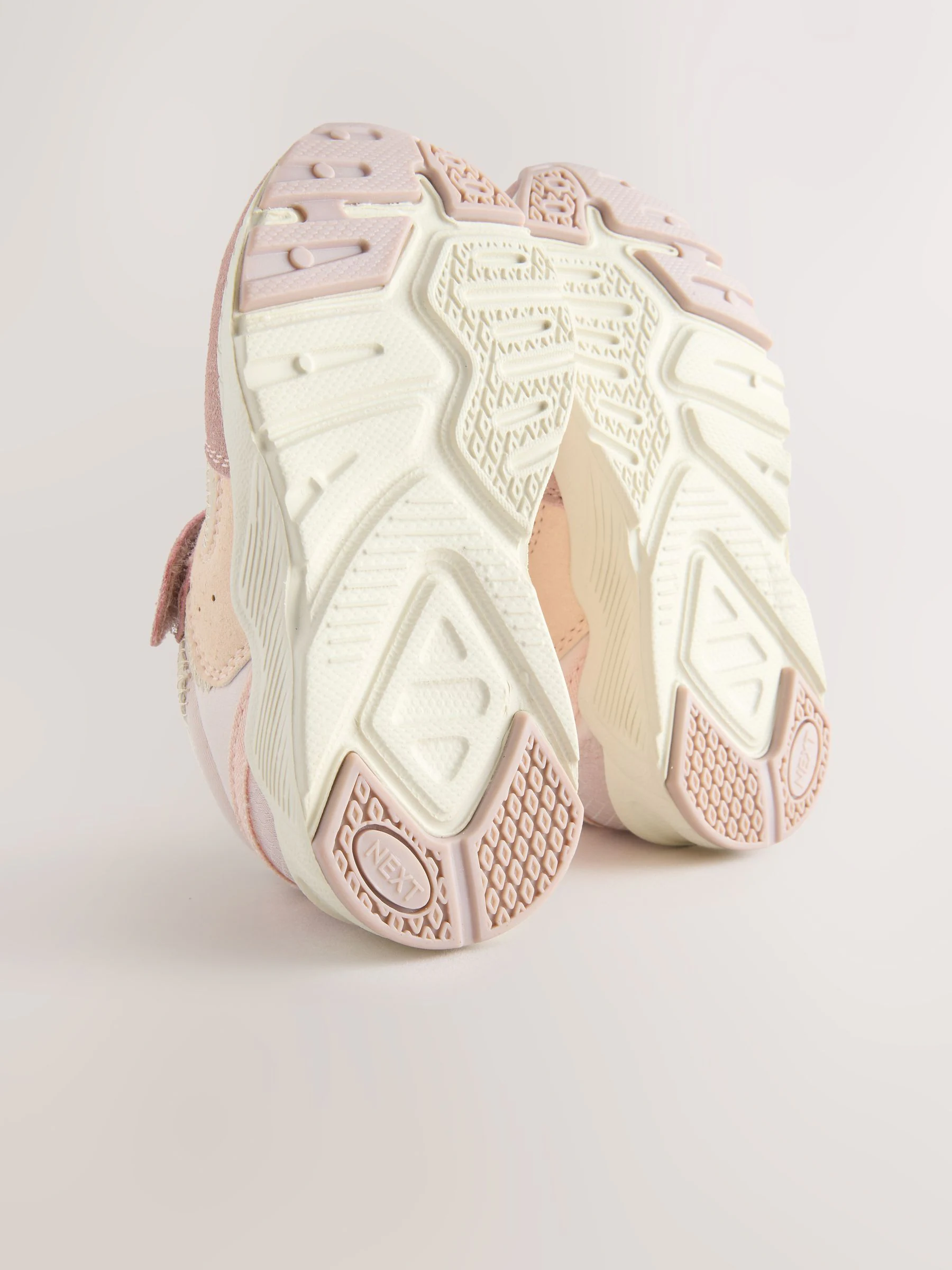 Roze - Sneakers met elastische veters en klittenbandsluiting