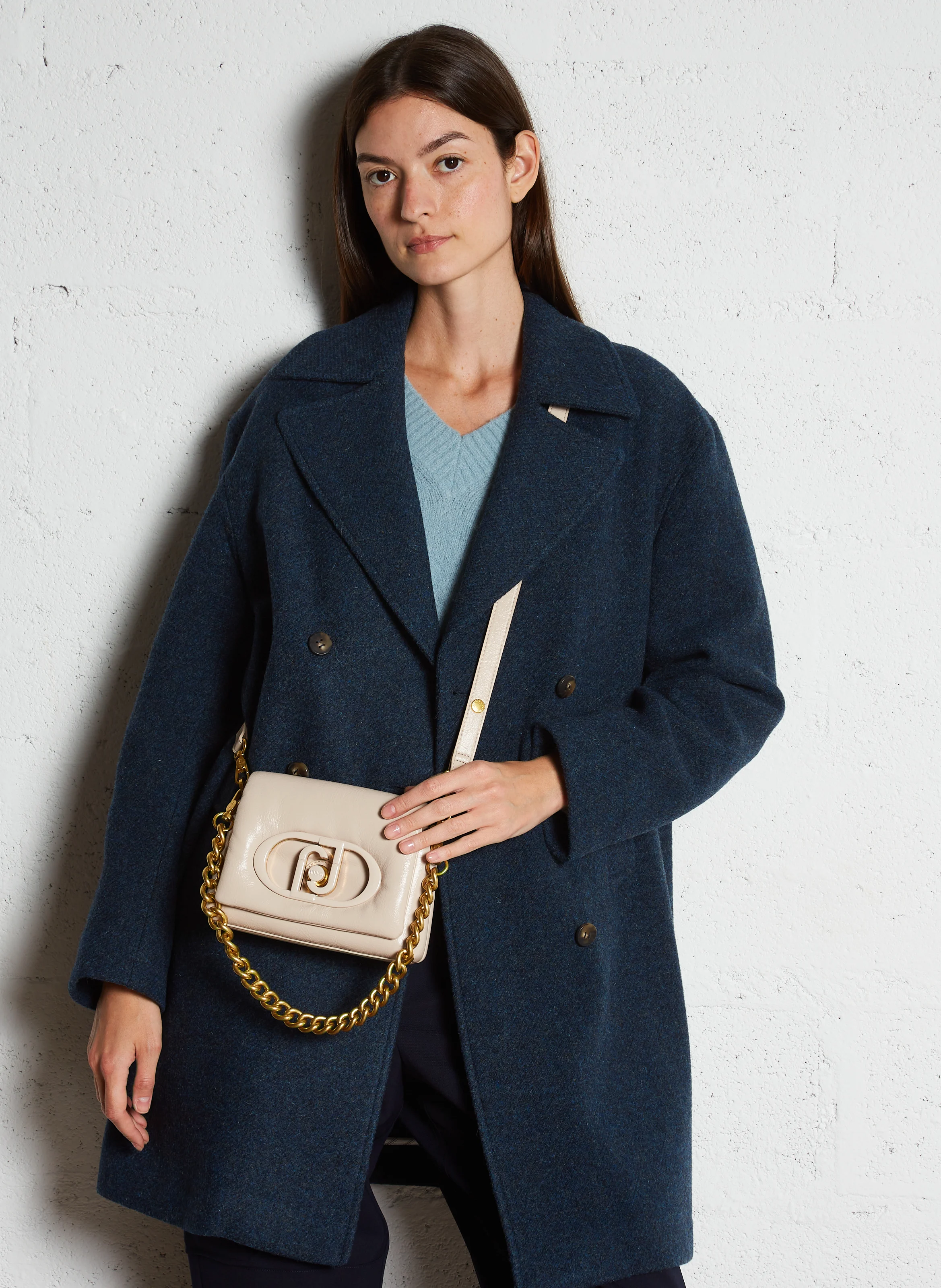 Sac bandoulière effet puffy | Beige