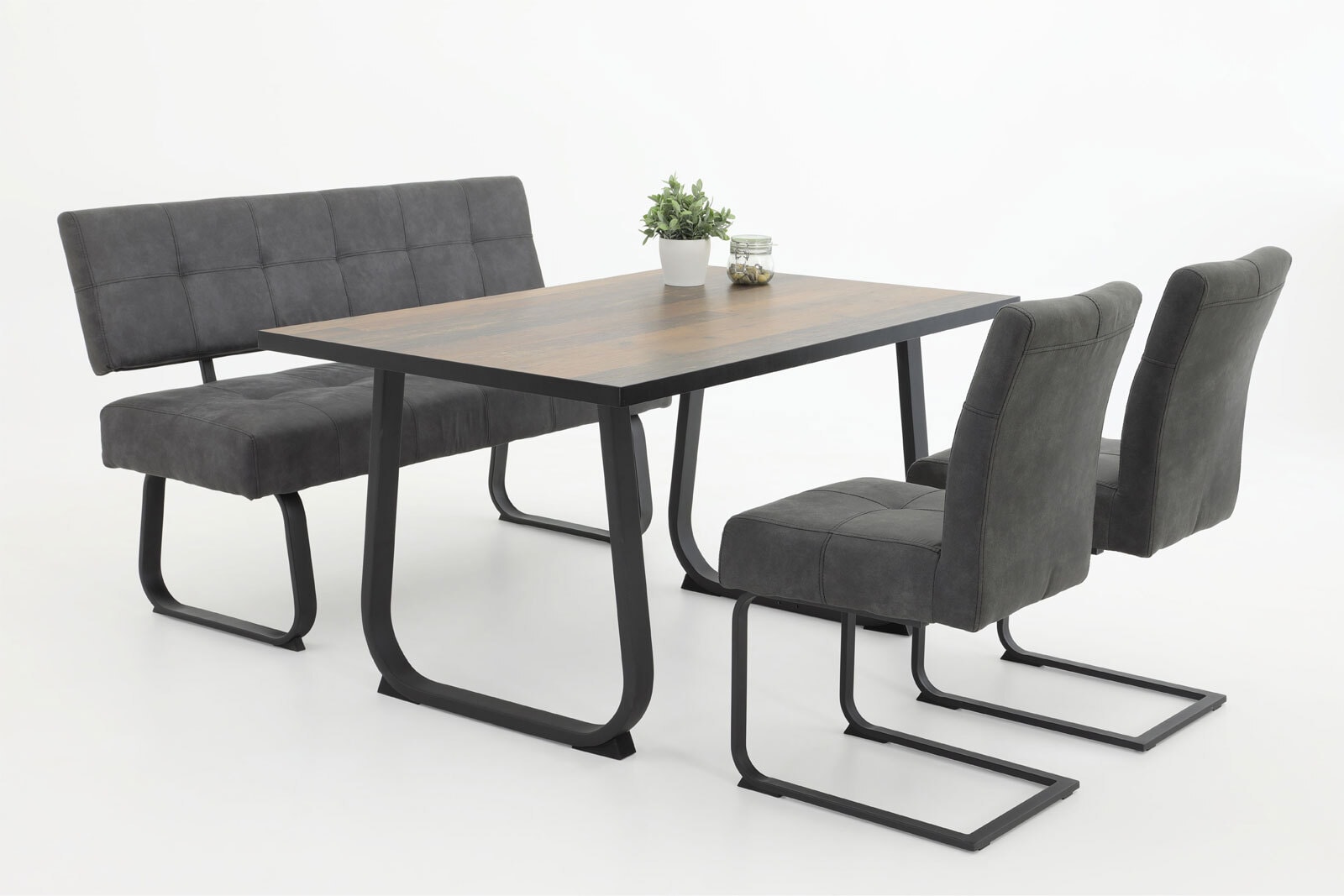 Tisch Luise Oldwood/Anthrazit 140 x 90 cm