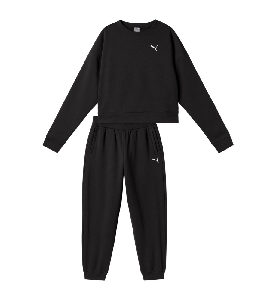 Conjunto de treino Puma Complete Loungewear preto