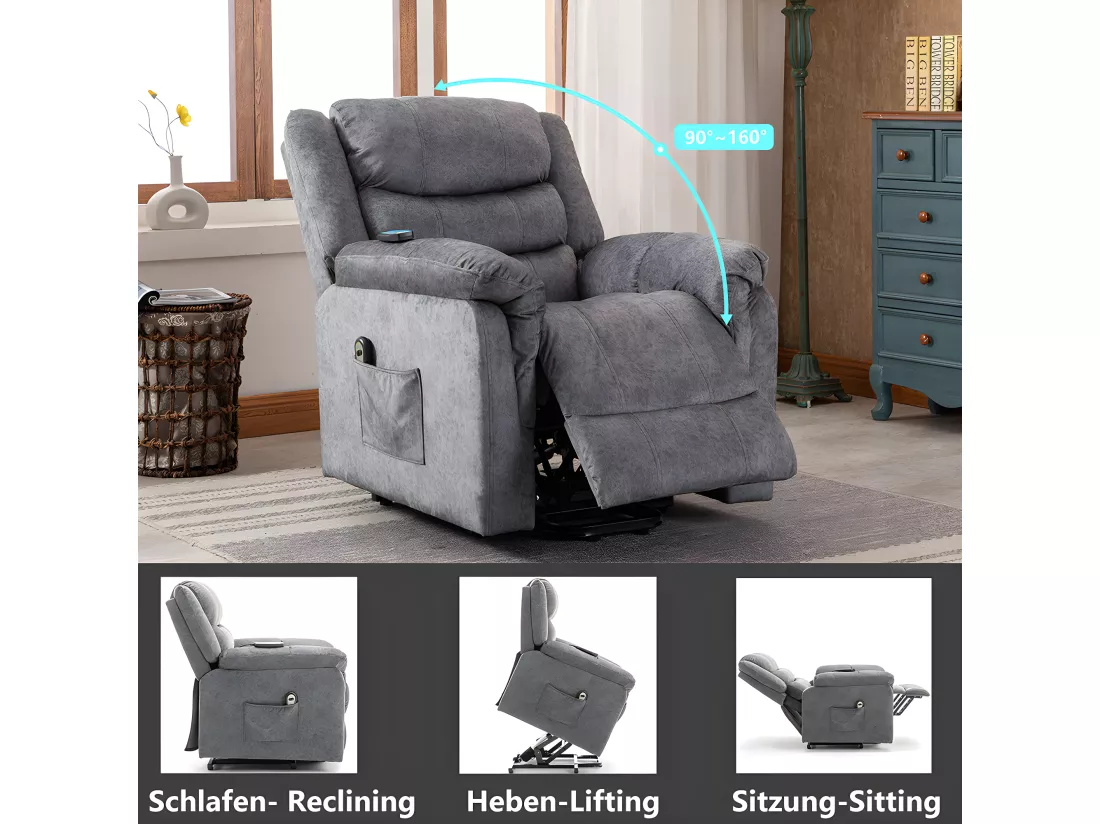 Fauteuil relax Électrique en tissu - Girs - Sweiko