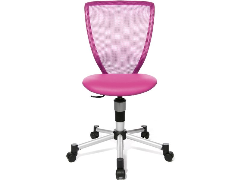 Topstar Kinder Bürostuhl Titan Junior, Rosa Mitwachsender Design-Kinder- und Jugenddrehstuhl