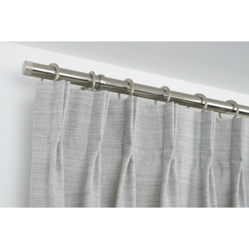Intensions eindknop Ribbed 28mm RVS 2 stuks