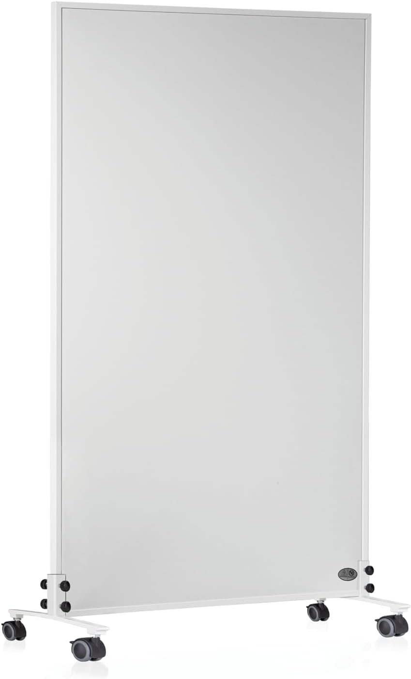 Könighaus Infrarotheizung Standgerät - 1200 Watt - Energiesparend = wärmt innerhalb von 2 Minuten - Elektroheizung mit Standfüßen & Thermostat - mobile Standheizung mit Rollen - Deutscher Hersteller