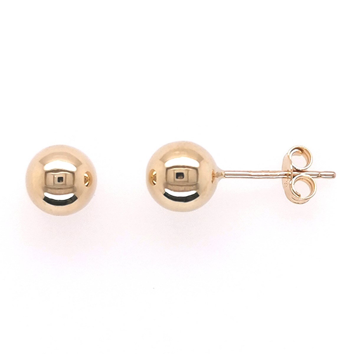 Boucles d'oreilles Boule 6 mm or 750/1000