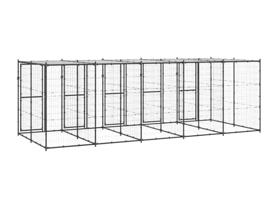 Chenil extérieur cage enclos 550 x 220 x 180 cm 02_0000389