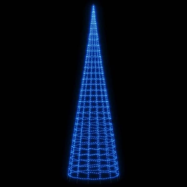 vidaXL LED Juletre på Flaggstang 3000 LEDs Blå 800 cm