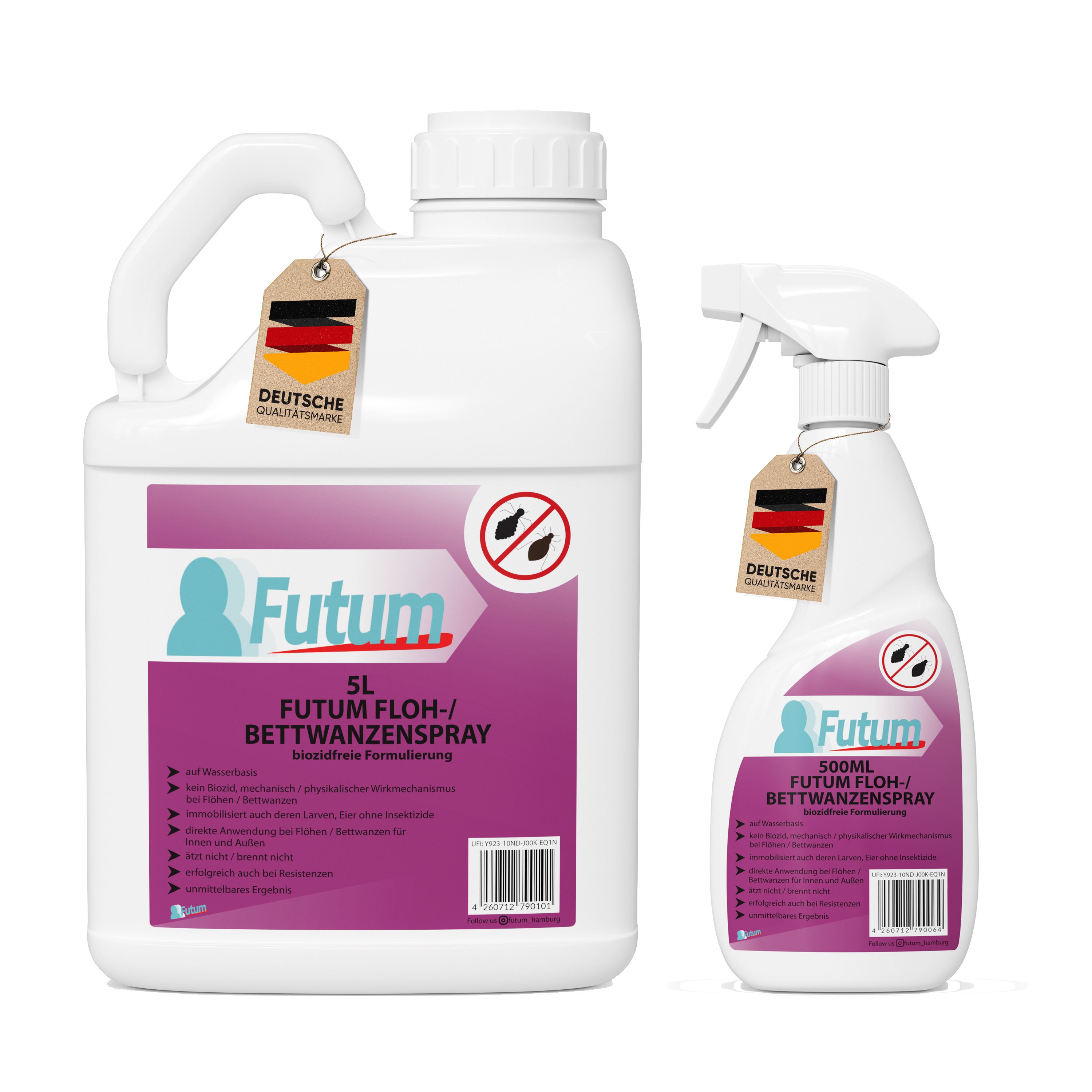 FUTUM 5L + 500ml Bettwanzen- / Flohspray