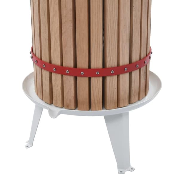 vidaXL Frukt- og vinpresse med tøybag 30 L heltre eik