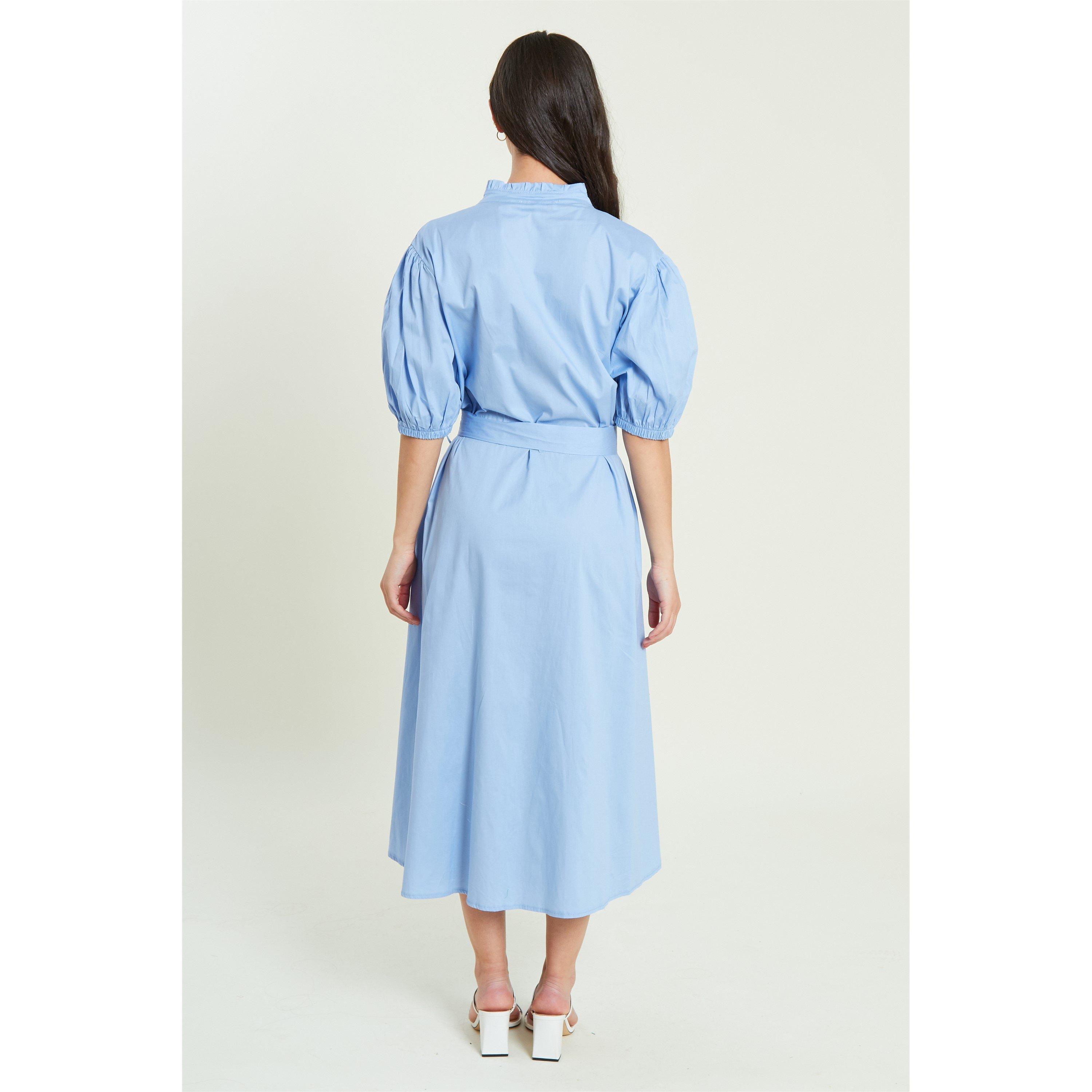 Be You Belted Belted Midi Shirt Dress