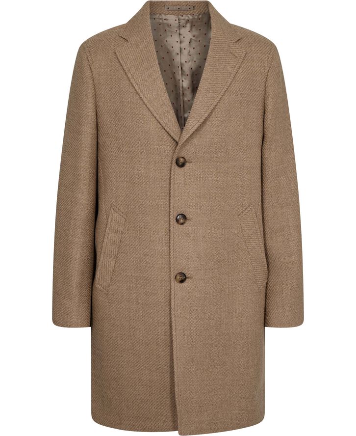 Sand British Wool - Retro Coat Sand