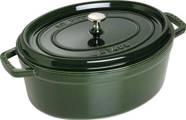 Staub Cocotte, Single pan, Grøn, Støbejern, 5,4 L, 31 cm, 5,7 kg