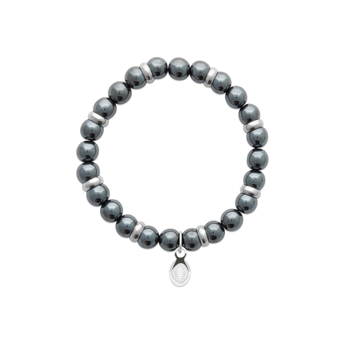 Bracelet pierres naturelles Hématite Acier