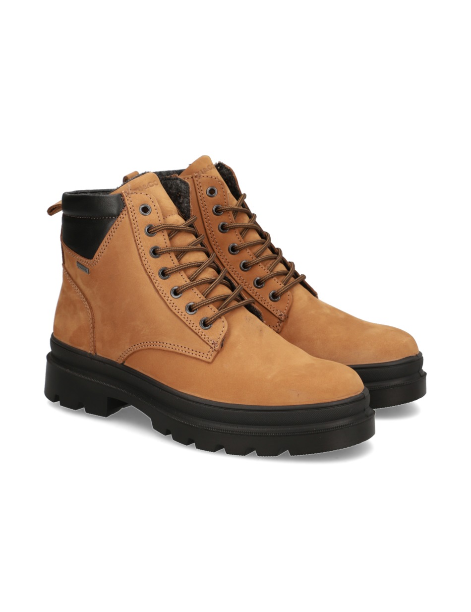 Lederkombination Boot
