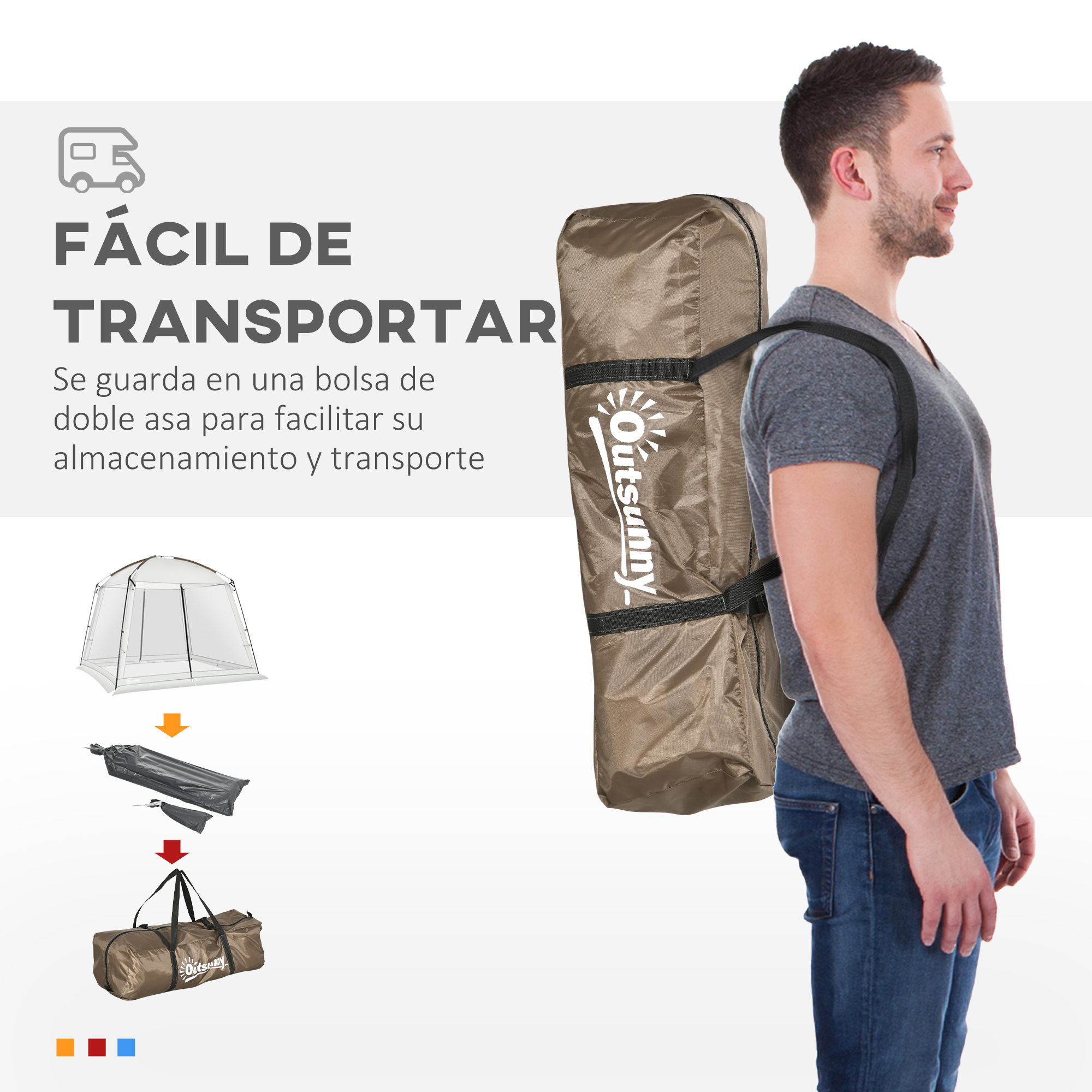 Tenda Outsunny com Mosquiteiros Branca