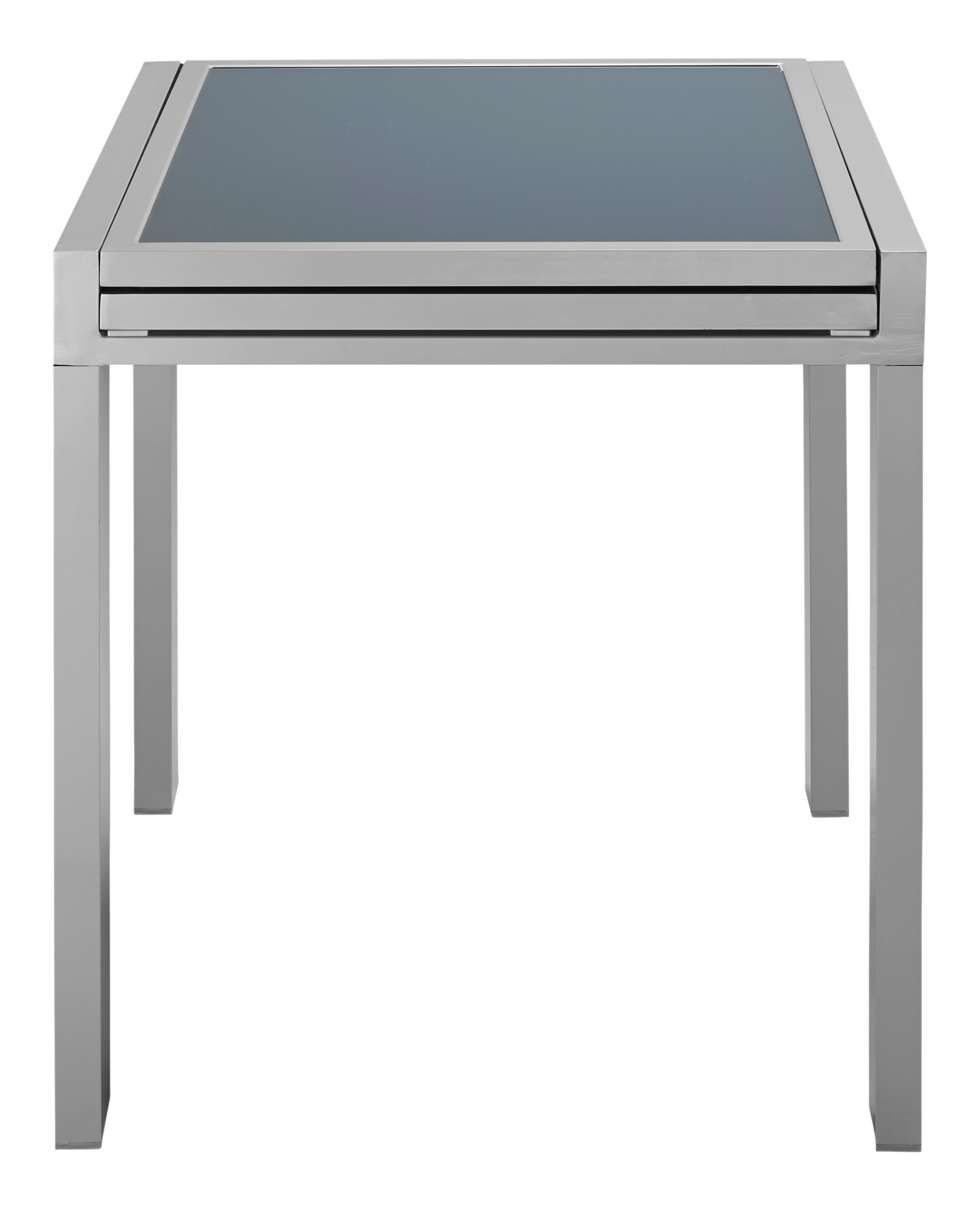 MERXX Balkonset »Lima« 2x Klappsessel, 1x Ausziehtisch 65(130)x65 cm, 3 Stk. tlg. pulverbeschichtetes Aluminium, aus 100% Polyester, für 2 Personen