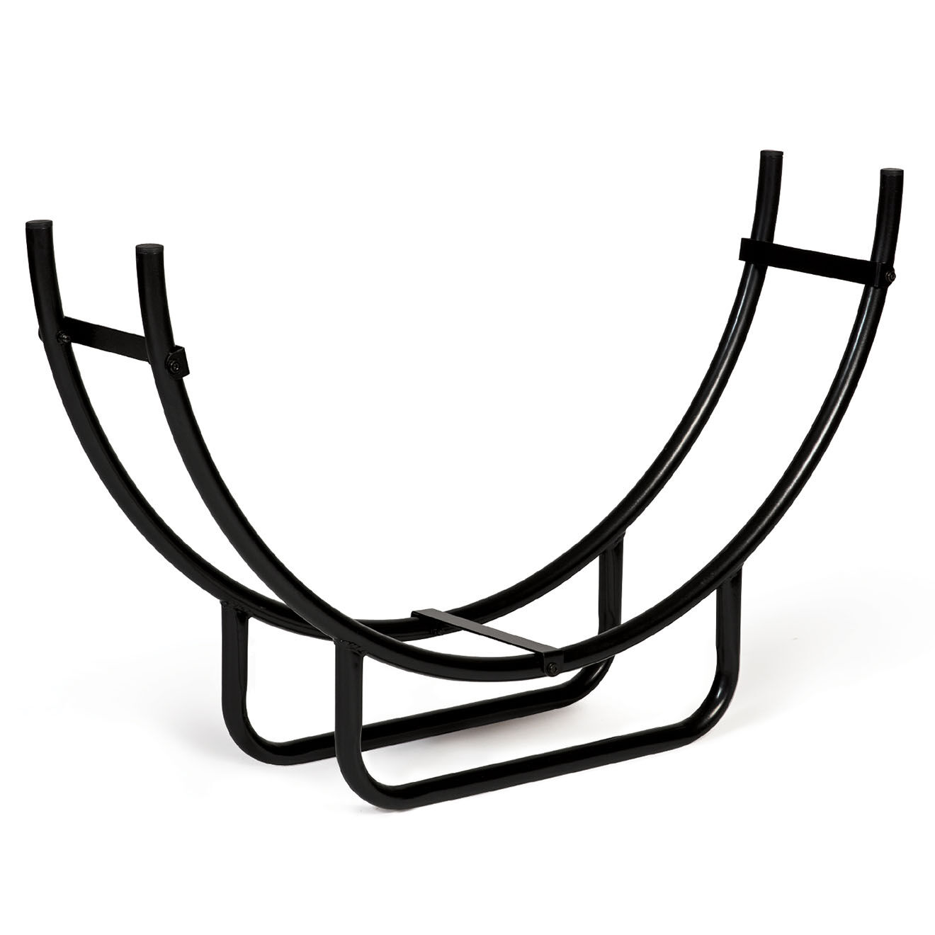 Idomya Porte-buche acier arche noir - 48x38.5x42 cm