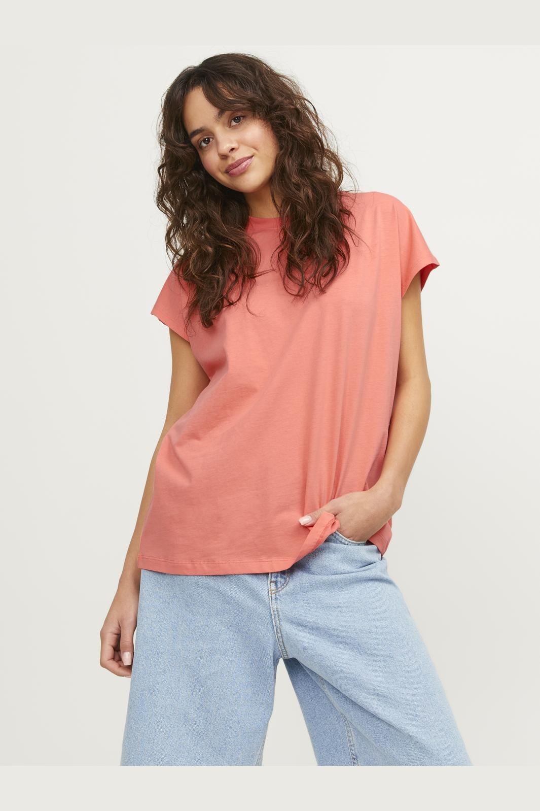 Jjxx Jxastrid Boxy Sl Every Tee 4388203 peach echo