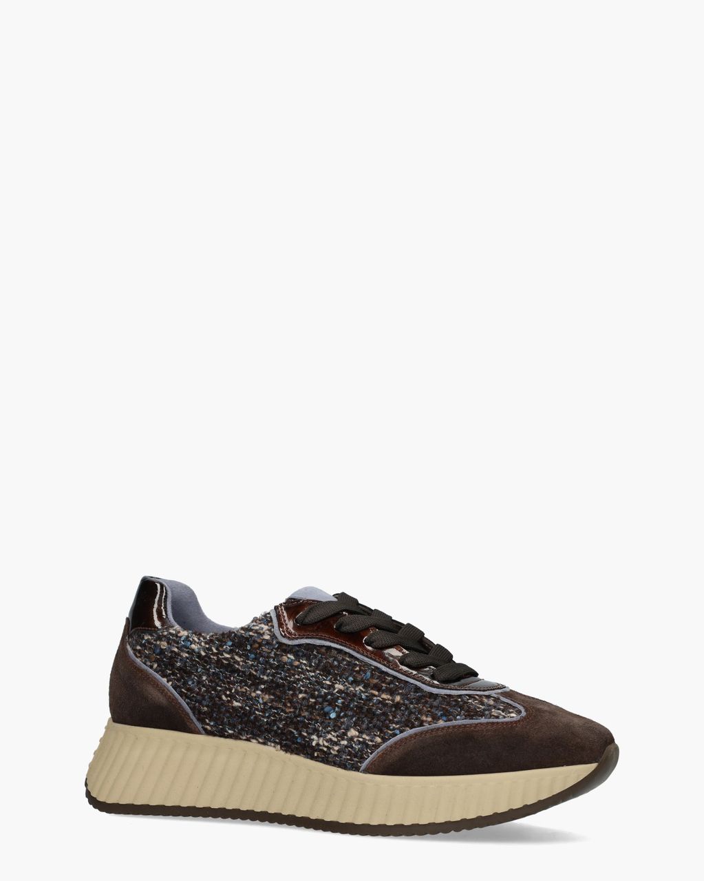 Softwaves Alice Donkerbruin/Blauw Damessneakers