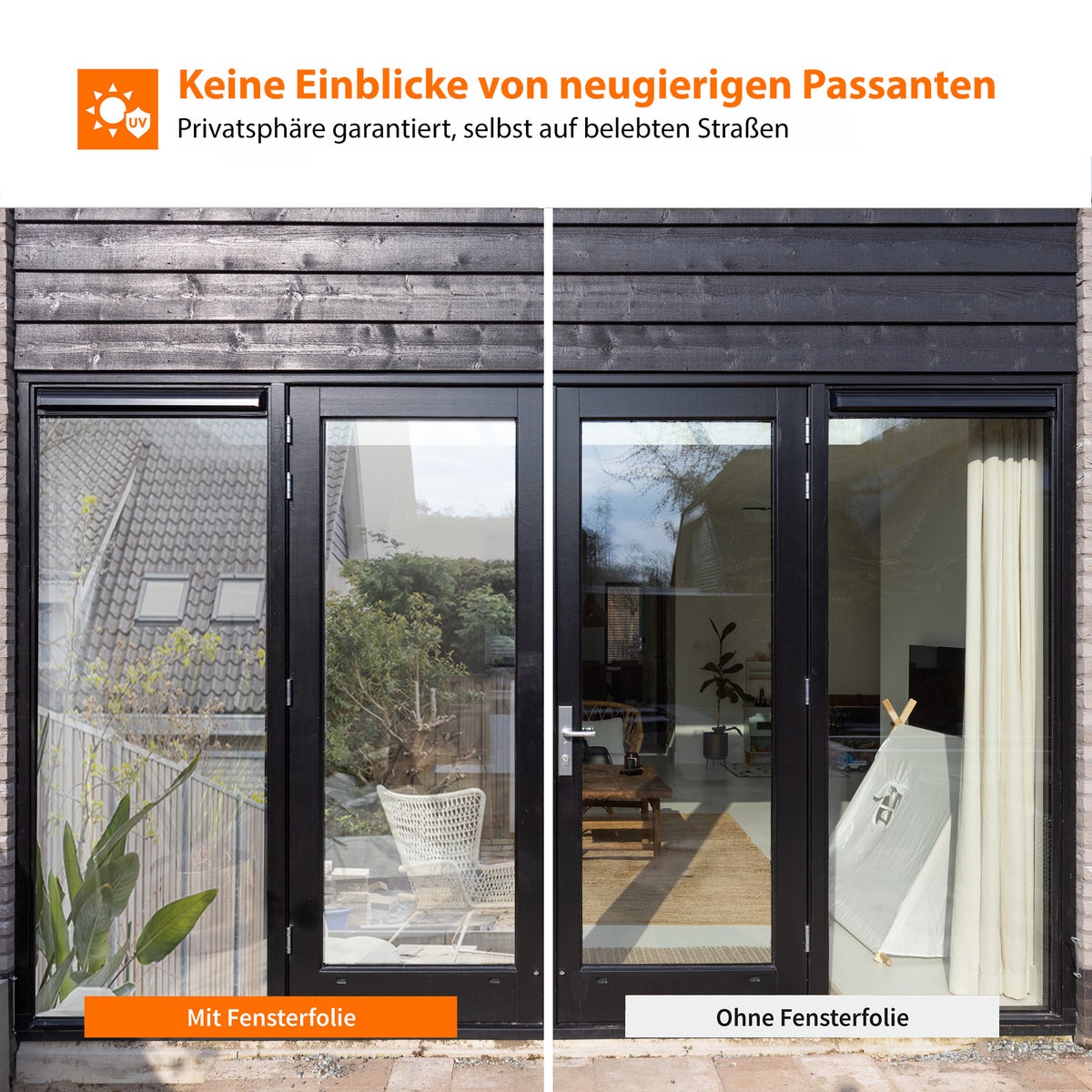 Simple Fix Raamfolie Spiegelfolie Zilver - 70 x 300 cm - Zelfklevende ondoorzichtige privacyfolie voor ramen - Spiegelfolie Raamprivacyfolie - Zilver