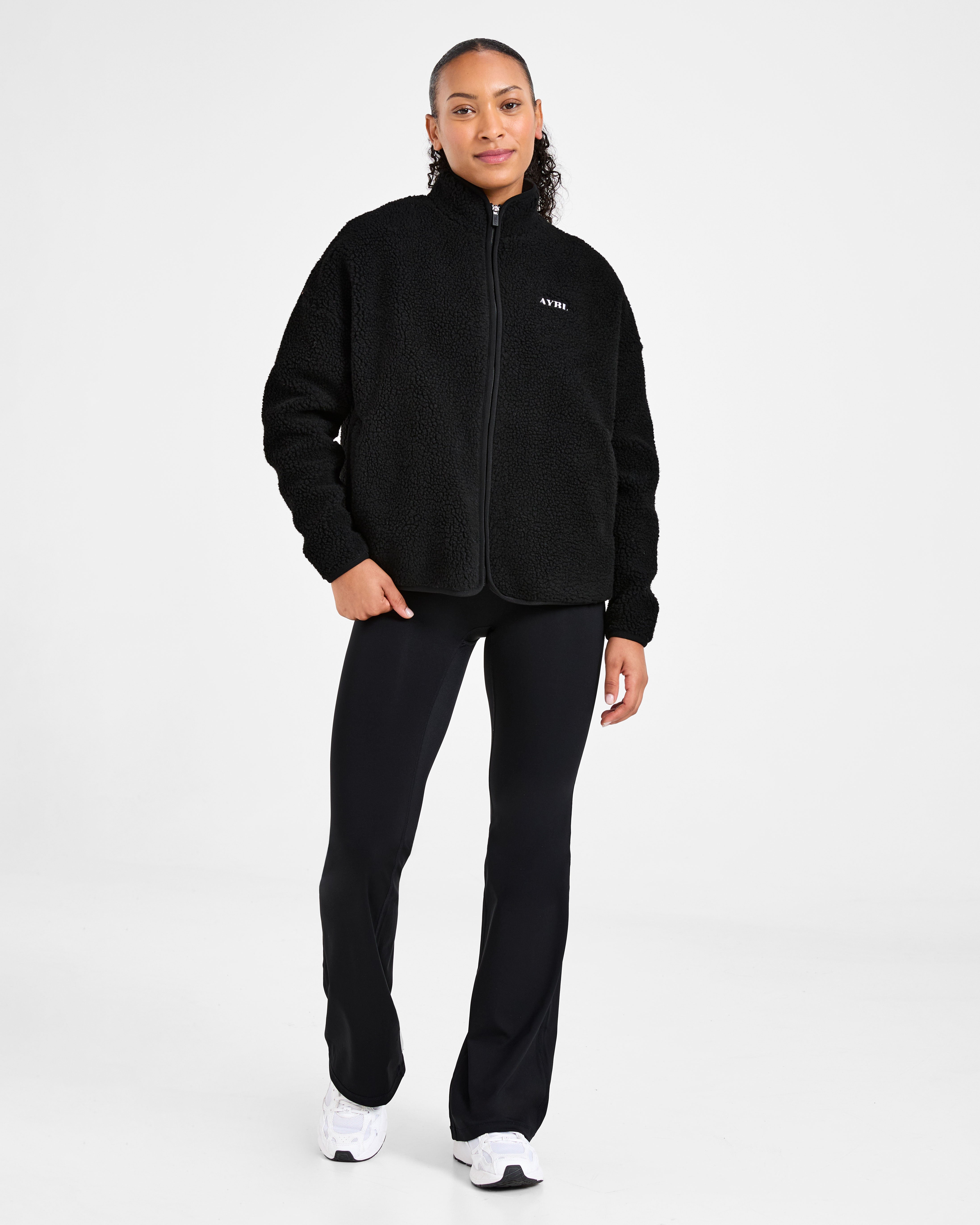 Oversized Zip Up Fleece Jacket