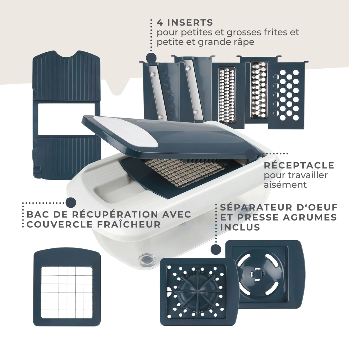 Râpe manuelle multifonction Easy Prepare Fackelmann