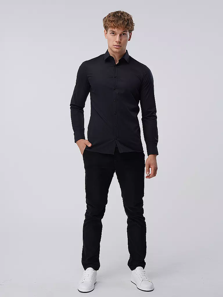 OLYMP NO.6 Business Hemd Super Slim schwarz